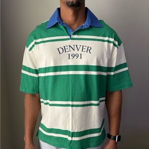 Zara Green and Blue Polo Shirt